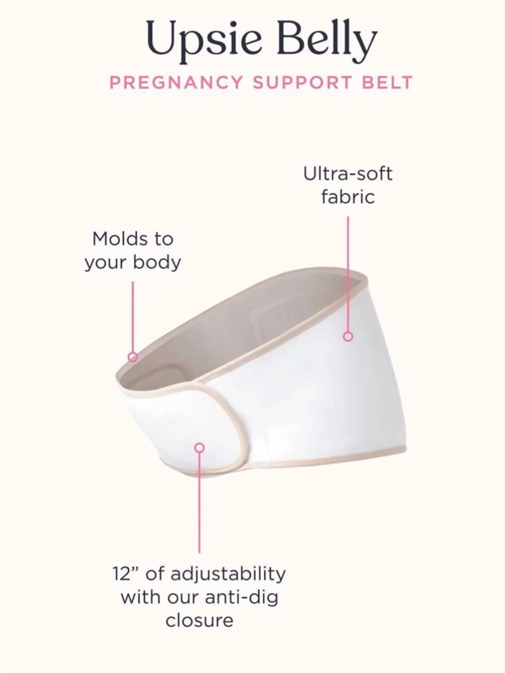 Belly Bandit Upsie Belly Pregnancy Support Belt - Black